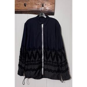 Sacai Embroidered Twill Shirt Jacket Size 3/Large